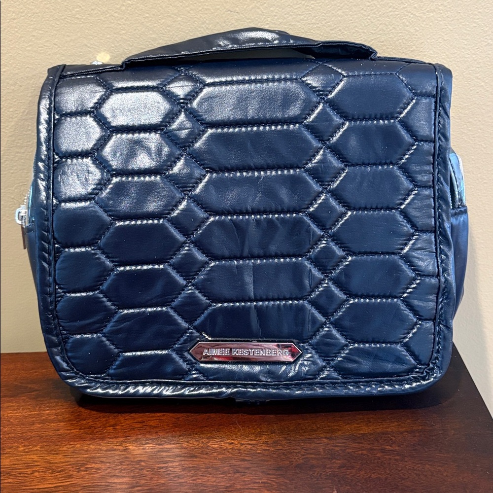 Aimee Kestenberg Blue Nylon Diamond Python Cosmet… - image 2